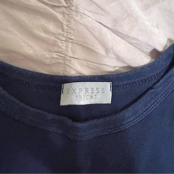 Express blue tie dye long sleeve top, M - Picture 5 of 6